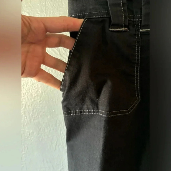 Aventura | a line | grey | blue | button fly | pocket | skirt | size 8 - Picture 10 of 11